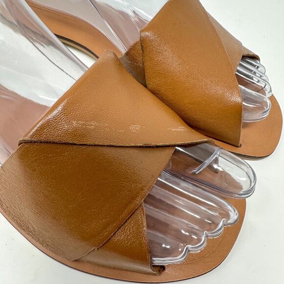 ASOS Brown Leather Slide Sandal, GUC, Size 5, MSRP $79 - Picture 11 of 14